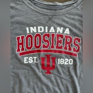 U-TRAU Indiana University Hoosiers Grey Long Sleeve Relaxed Fit Pullover Size XL